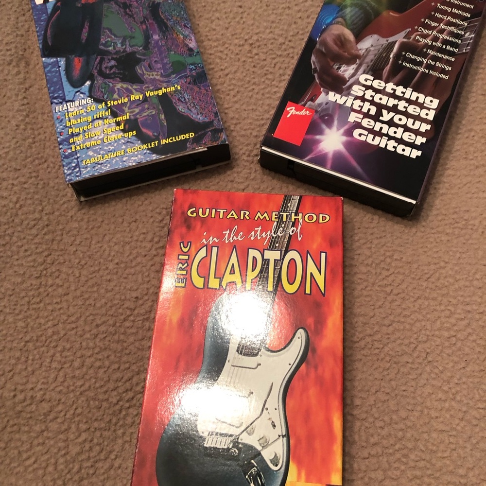 Fender Guitar Method VHS : Eric Clapton, Fender Guitars, and Stevie Ray Vaughan